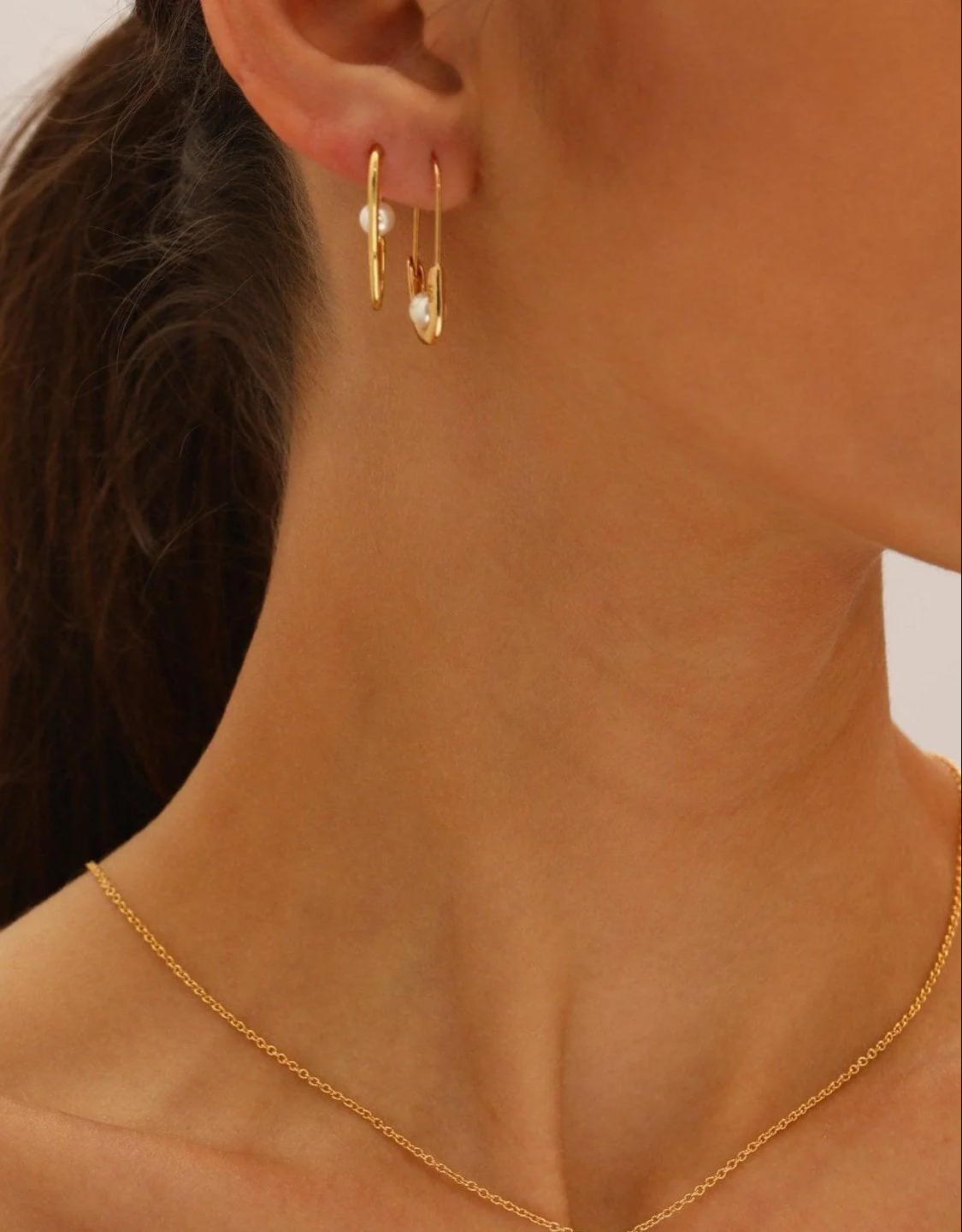 Petite Safety Pin Earrings - Image 3