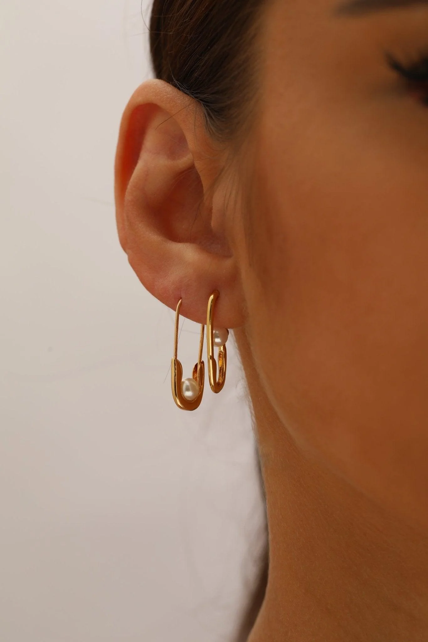Petite Safety Pin Earrings - Image 4
