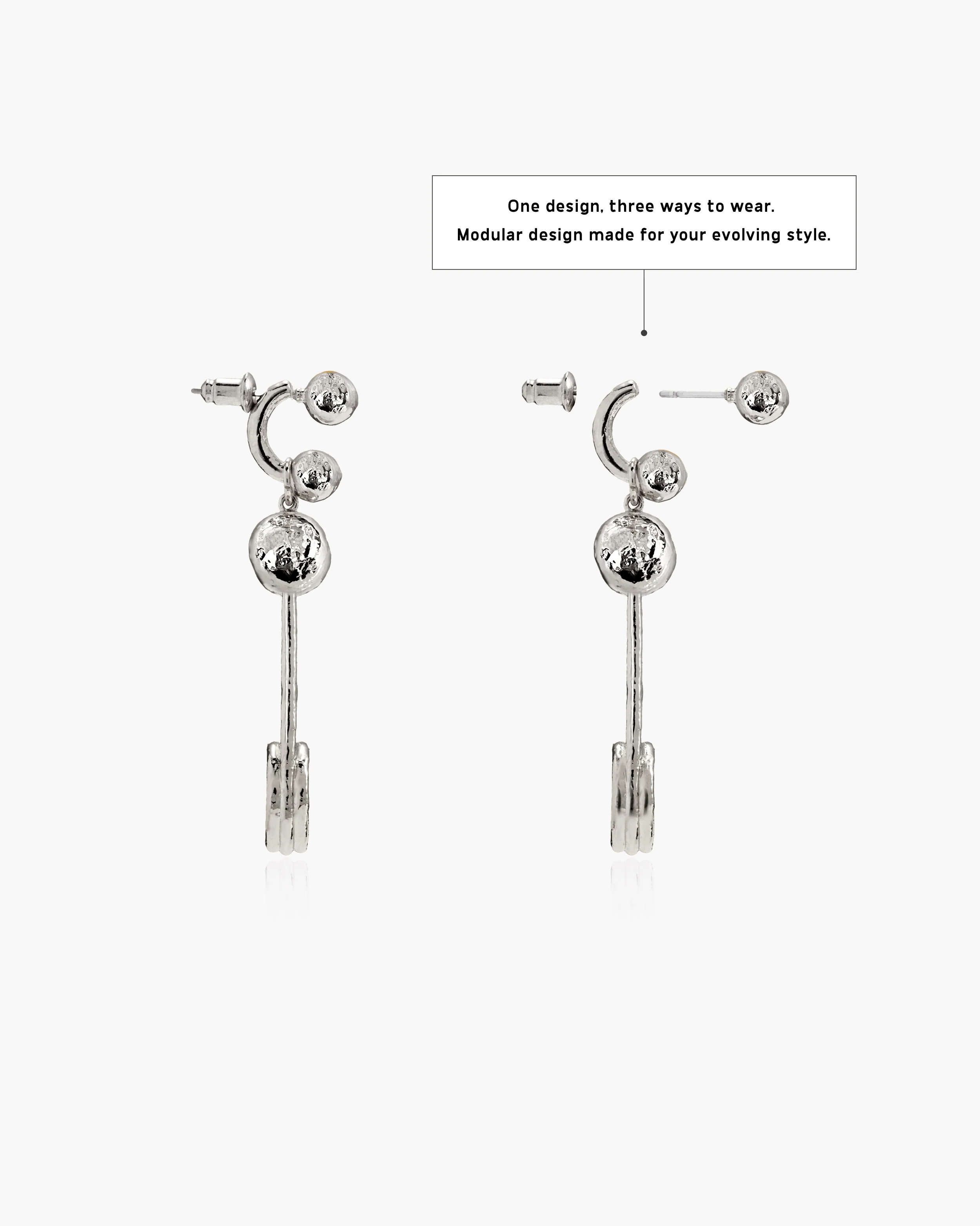 Trea Earrings in Silver - Image 4