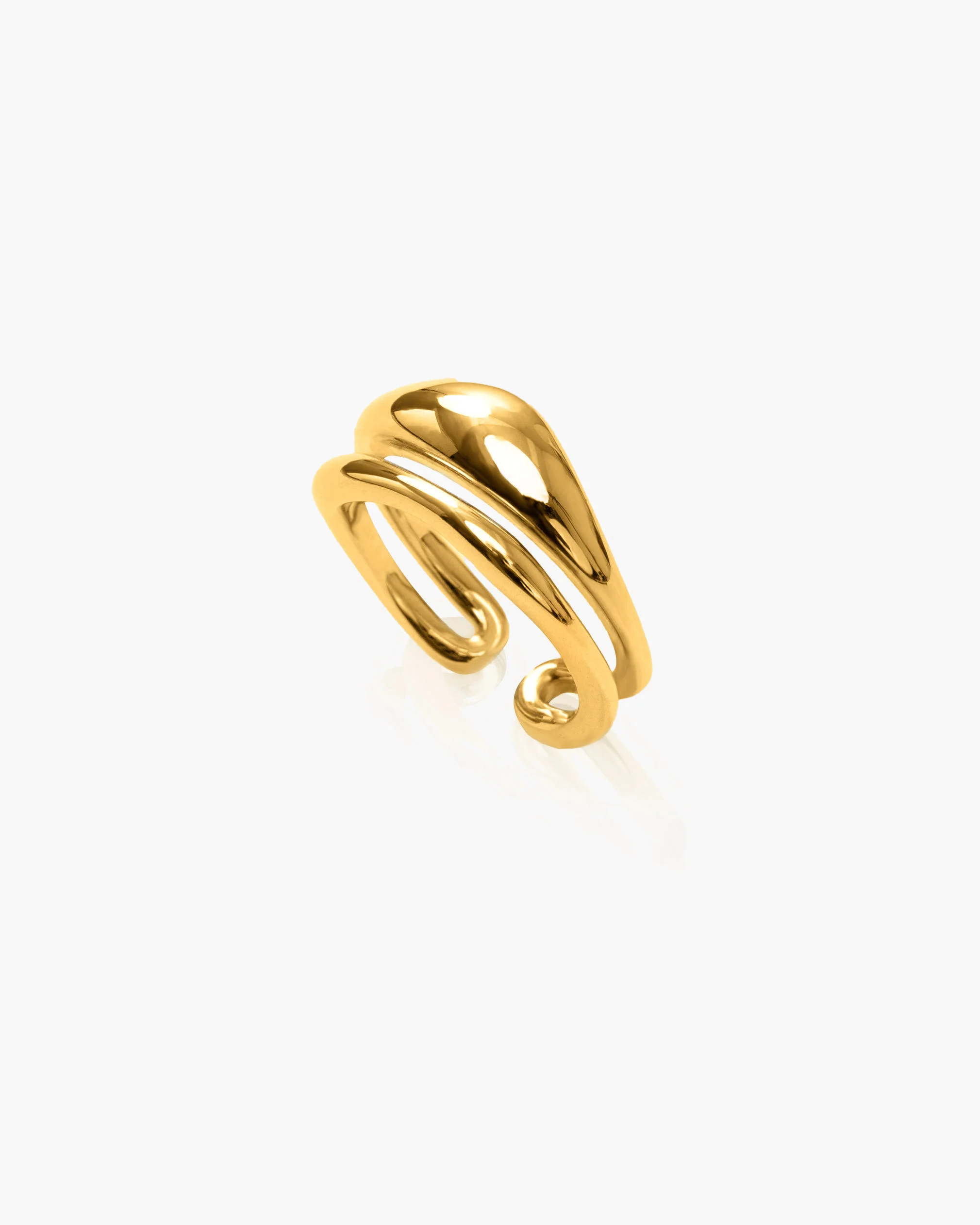 Twin Molten Ring in Gold - Image 3
