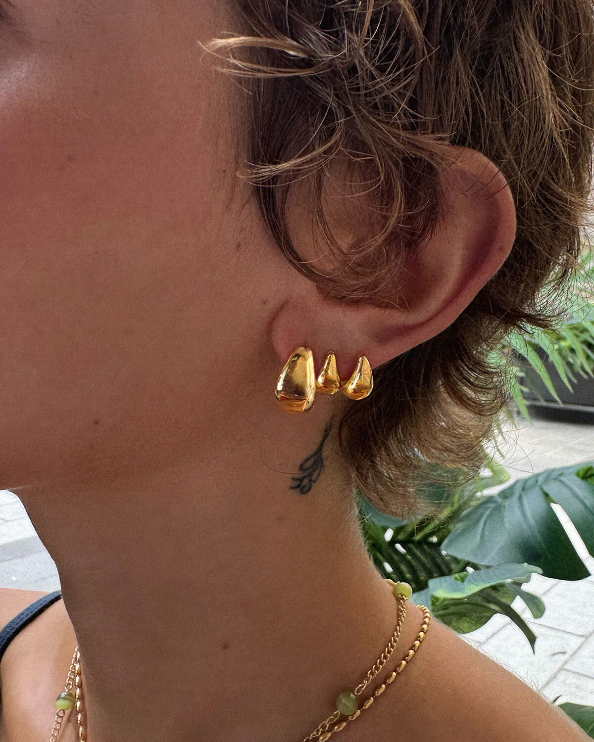 Mini Waterdrop Stud Earrings - Image 2
