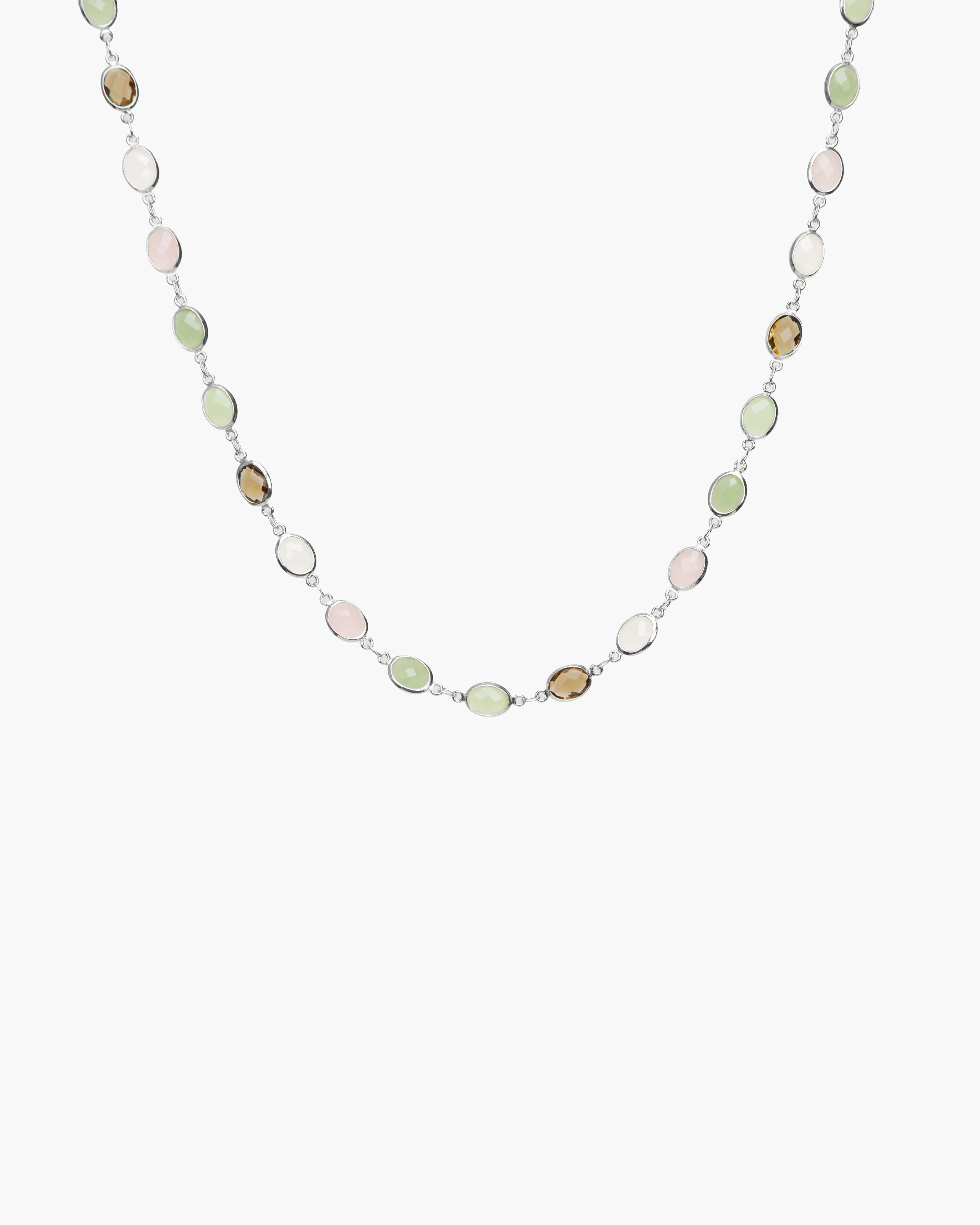 Whimsical Romance Stone Necklace in Silver - Image 3