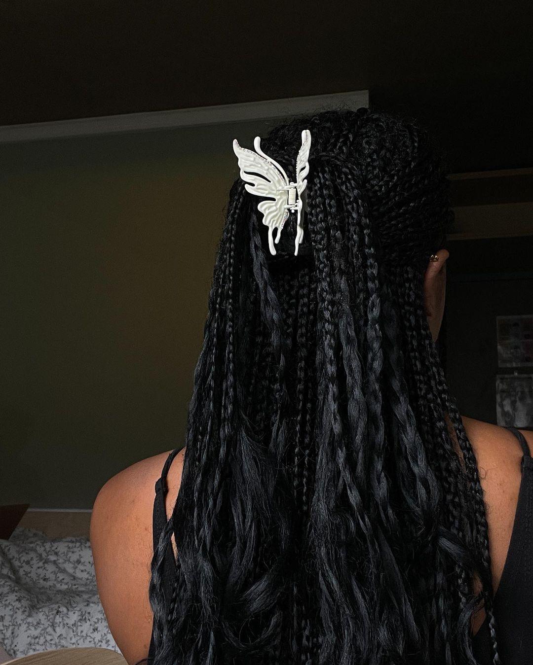 White Butterfly Hair Claw - Image 4