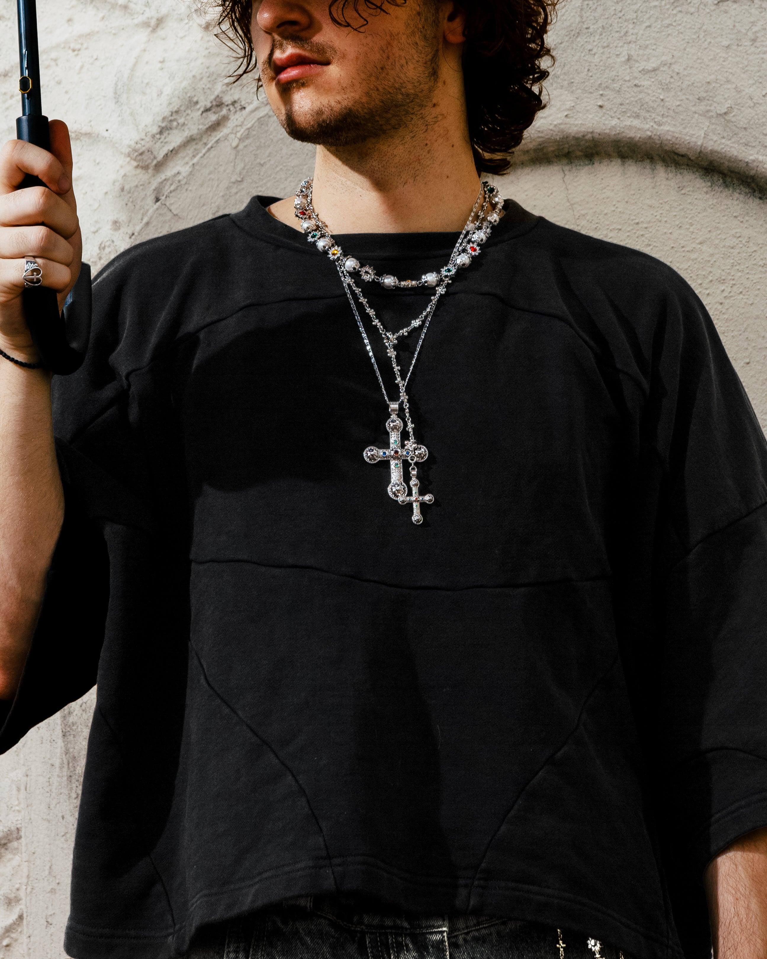 XL Cross Chain in Silver - Image 2