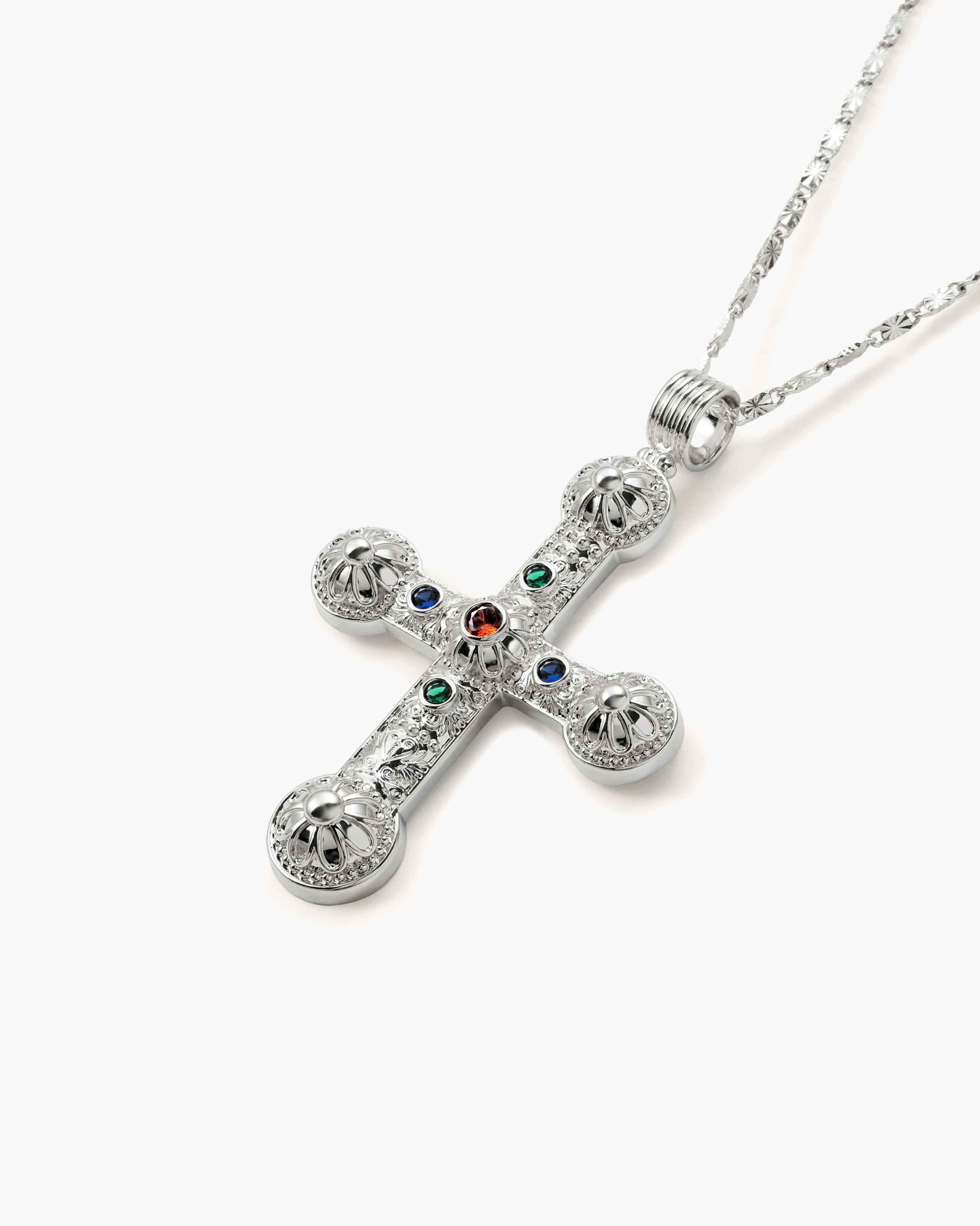 XL Cross Chain in Silver - Image 3