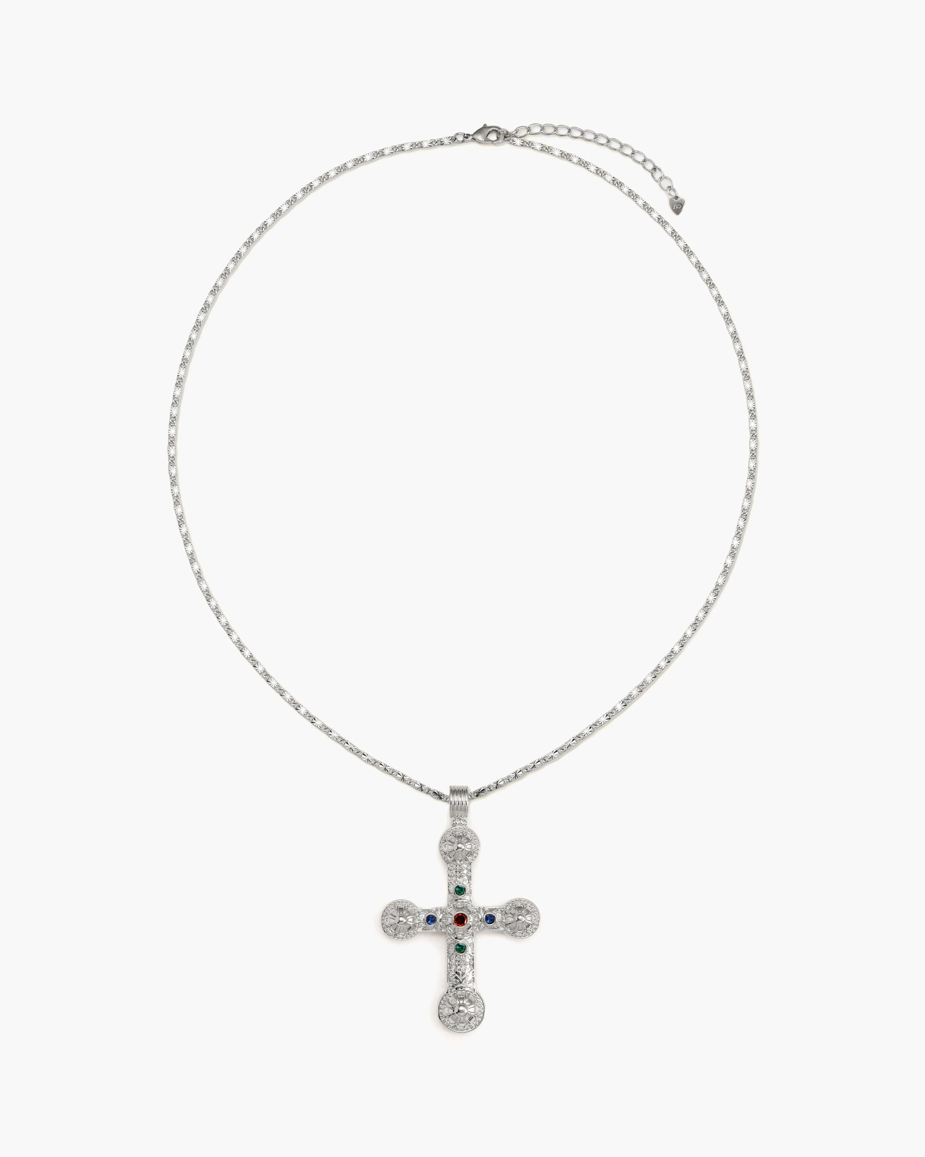 XL Cross Chain in Silver - Image 5